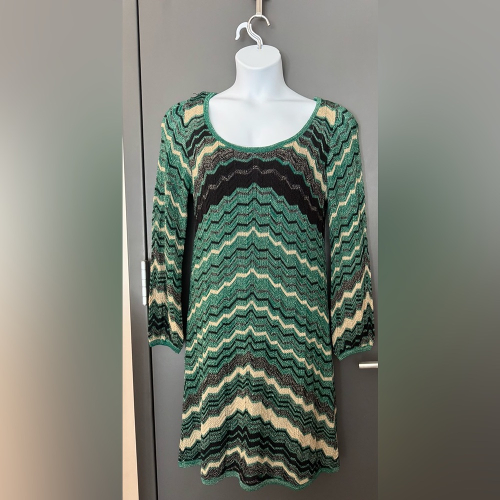 XOXO Green and Black Knit Top